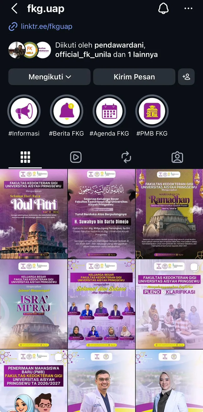 FKG UAP Instagram Design