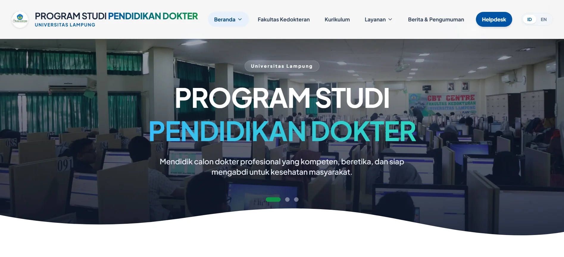 Antarmuka Portal Informasi Kurikulum Blok & Publikasi Ilmiah PSPD